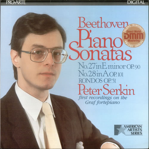 Peter Serkin Beethoven: Piano Sonatas No. 27 in E minor Op. 90 & No 28 in A, Op. 101 vinyl LP album (LP record) German QF4LPBE531036