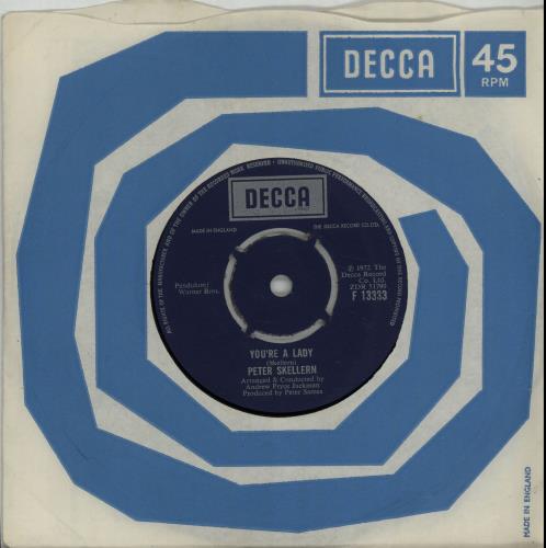 Peter Skellern You're A Lady 7" vinyl single (7 inch record / 45) UK RSK07YO297552