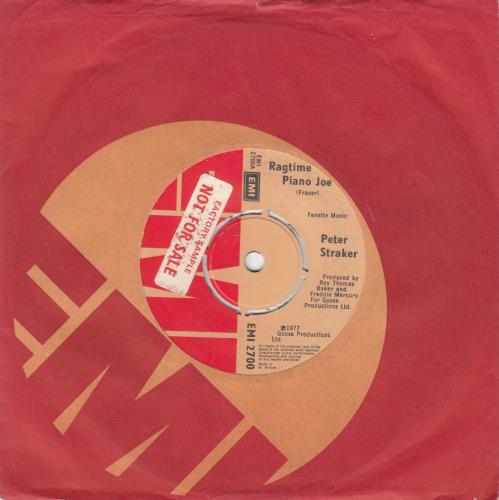 Peter Straker Ragtime Piano Joe - Factory Sample 7" vinyl single (7 inch record / 45) UK P-S07RA656029