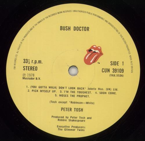 Peter Tosh Bush Doctor vinyl LP album (LP record) UK TOSLPBU330141
