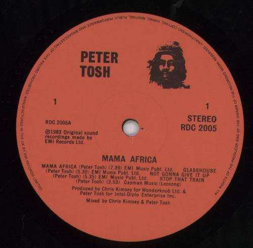 Peter Tosh Mama Africa - EX vinyl LP album (LP record) UK TOSLPMA817646