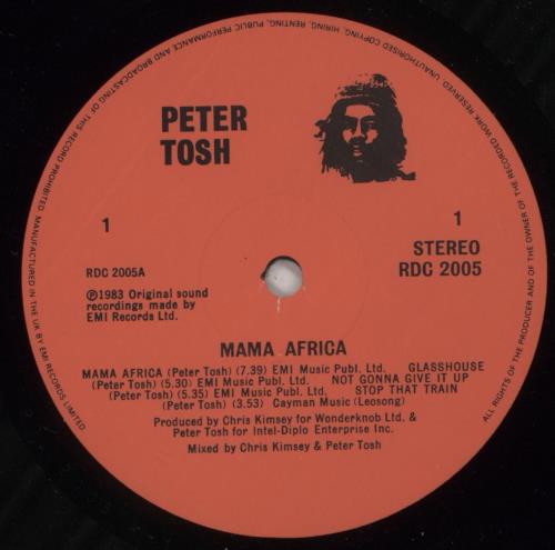 Peter Tosh Mama Africa vinyl LP album (LP record) UK TOSLPMA660937