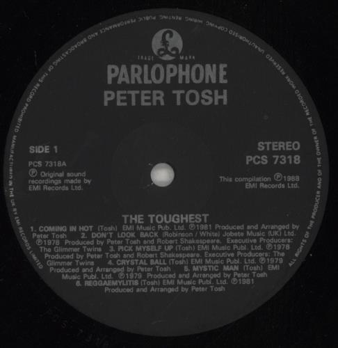 Peter Tosh The Toughest vinyl LP album (LP record) UK TOSLPTH393553