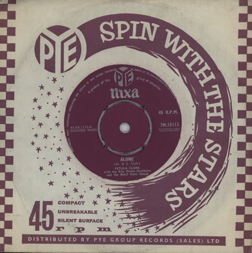 Petula Clark Alone 7" vinyl single (7 inch record / 45) UK PTC07AL572730