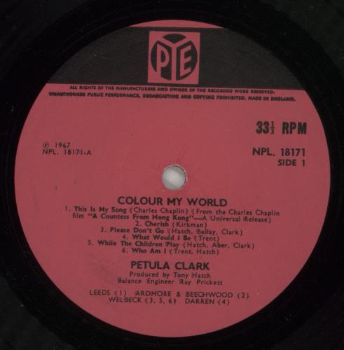 Petula Clark Colour My World - Mono vinyl LP album (LP record) UK PTCLPCO749665