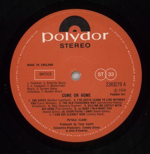 Petula Clark Come On Home vinyl LP album (LP record) UK PTCLPCO362169