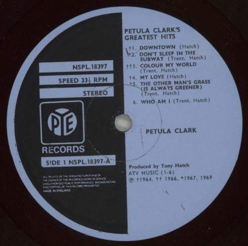 Petula Clark Greatest Hits vinyl LP album (LP record) UK PTCLPGR352306