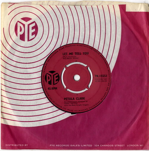 Petula Clark Let Me Tell You 7" vinyl single (7 inch record / 45) UK PTC07LE614043