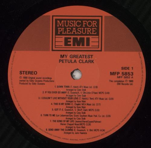 Petula Clark My Greatest vinyl LP album (LP record) UK PTCLPMY707681