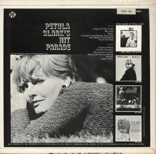 Petula Clark Petula Clark's Hit Parade - Stereo vinyl LP album (LP record) UK PTCLPPE514595