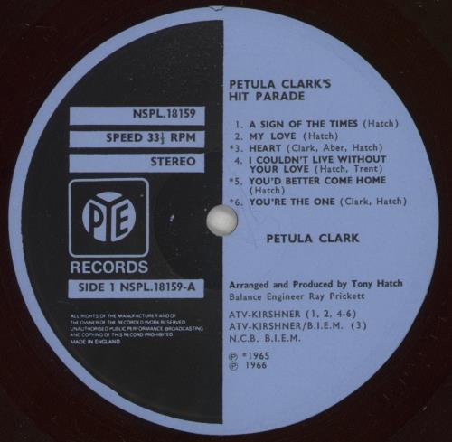 Petula Clark Petula Clark's Hit Parade vinyl LP album (LP record) UK PTCLPPE790416