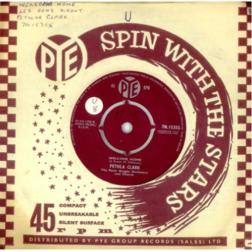 Petula Clark Welcome Home 7" vinyl single (7 inch record / 45) UK PTC07WE420247