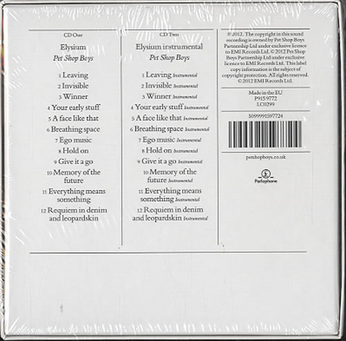 Pet Shop Boys Elysium Japanese 2 CD album set (Double CD
