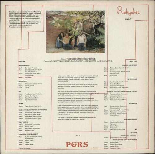 PGRS Photographs Of Sound vinyl LP album (LP record) UK 9G-LPPH864926
