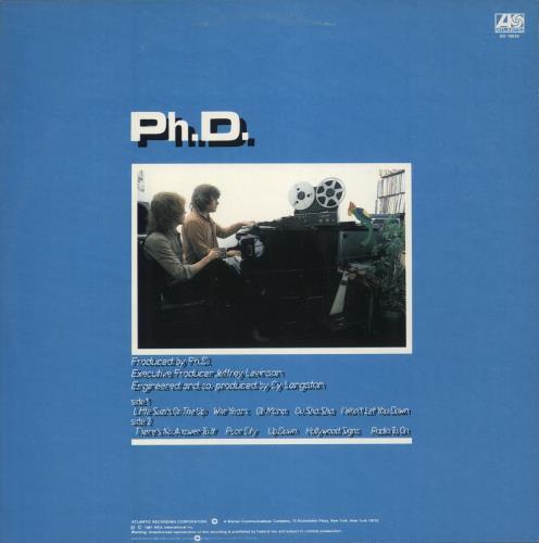 Ph.D. Ph.D. vinyl LP album (LP record) US DHPLPPH889755