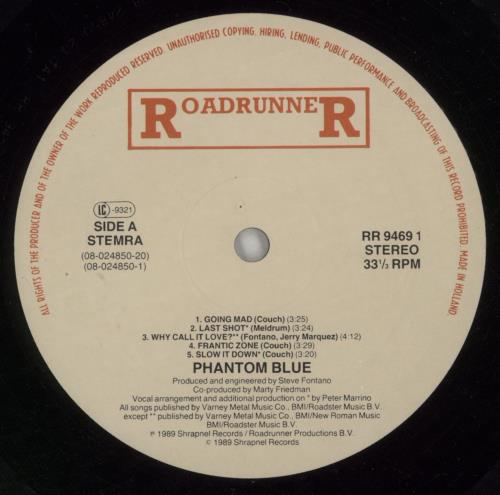Phantom Blue Phantom Blue vinyl LP album (LP record) Dutch PVHLPPH868878
