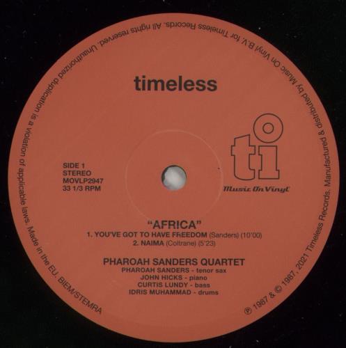 Pharoah Sanders Africa - 180gm 2-LP vinyl record set (Double LP Album) US PS42LAF868333