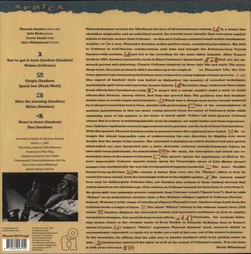 Pharoah Sanders Africa - 180gm 2-LP vinyl record set (Double LP Album) US PS42LAF868333