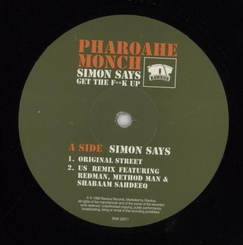 Pharoahe Monch Simon Says (The Remixes) 12" vinyl single (12 inch record / Maxi-single) UK PXA12SI754028