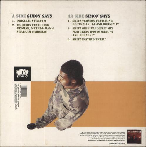 Pharoahe Monch Simon Says (The Remixes) 12" vinyl single (12 inch record / Maxi-single) UK PXA12SI754028