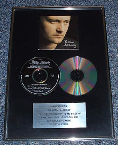 Phil Collins ...But Seriously award disc UK COLAWBU230247