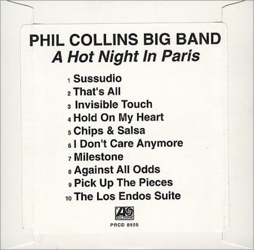 Phil Collins A Hot Night In Paris CD album (CDLP) US COLCDAH141140