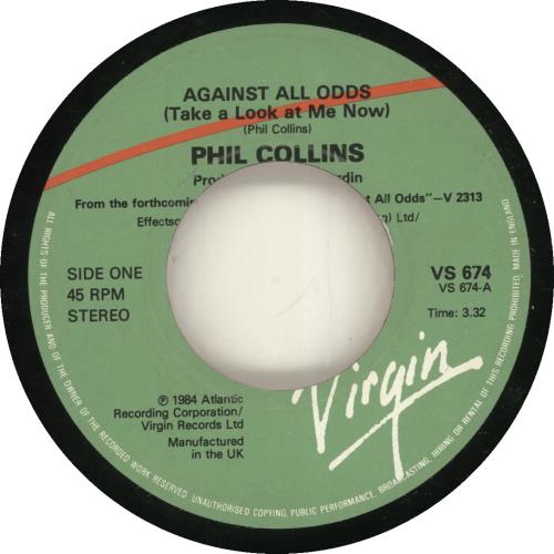 Phil Collins Against All Odds - Jukebox 7" vinyl single (7 inch record / 45) UK COL07AG696455