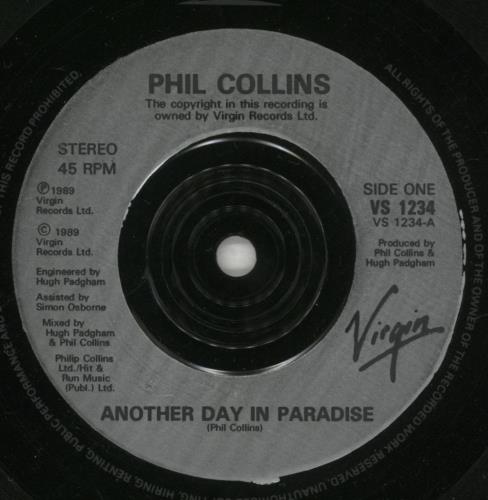 Phil Collins Another Day In Paradise 7" vinyl single (7 inch record / 45) UK COL07AN273093