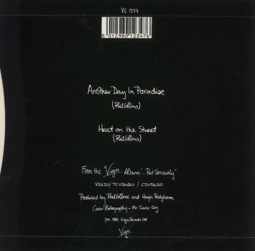 Phil Collins Another Day In Paradise 7" vinyl single (7 inch record / 45) UK COL07AN273093