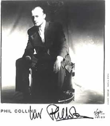 Phil Collins Autographed Publicity Photograph photograph UK COLPHAU264912