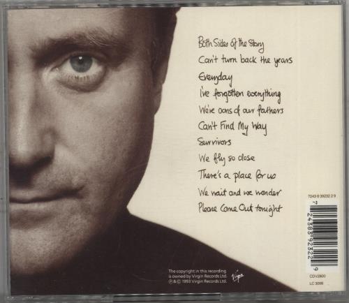 Phil Collins Both Sides CD album (CDLP) UK COLCDBO866161