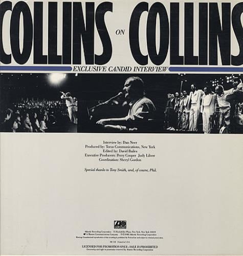 Phil Collins Collins On Collins vinyl LP album (LP record) US COLLPCO13816