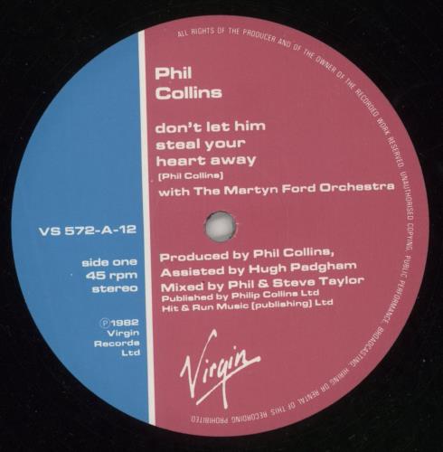 Phil Collins Don't Let Him Steal Your Heart Away 12" vinyl single (12 inch record / Maxi-single) UK COL12DO18255