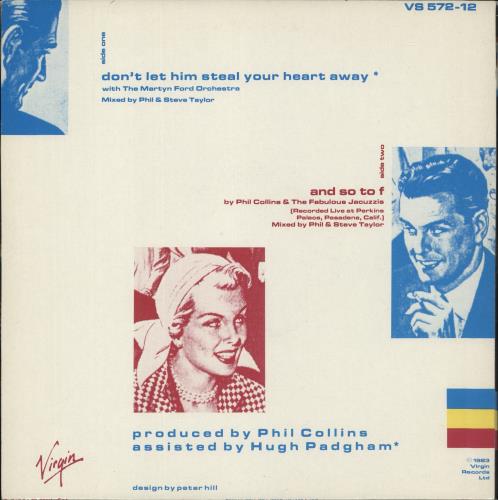 Phil Collins Don't Let Him Steal Your Heart Away 12" vinyl single (12 inch record / Maxi-single) UK COL12DO18255