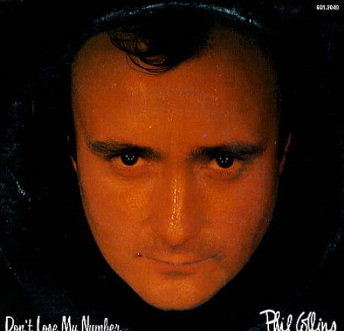 Phil Collins Don't Lose My Number 7" vinyl single (7 inch record / 45) Brazilian COL07DO234977