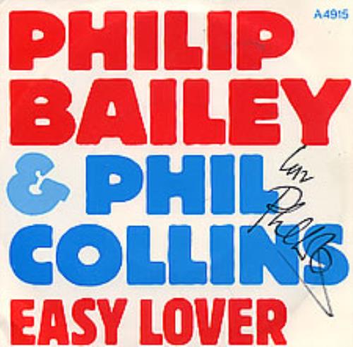 Phil Collins Easy Lover - Autographed 7" vinyl single (7 inch record / 45) UK COL07EA279365