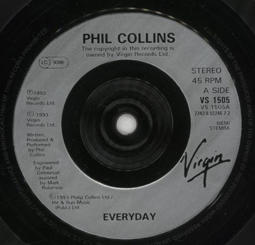 Phil Collins Everyday 7" vinyl single (7 inch record / 45) UK COL07EV196350