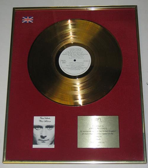 Phil Collins Face Value award disc UK COLAWFA342093