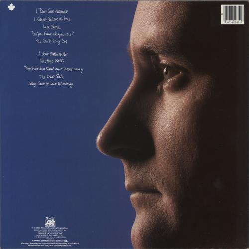 Phil Collins Hello, I Must Be Going vinyl LP album (LP record) Canadian COLLPHE879961