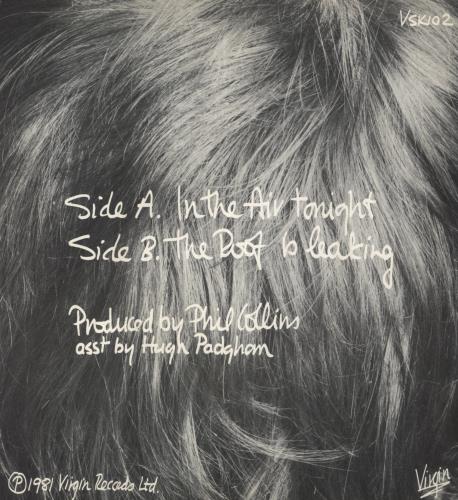 Phil Collins In The Air Tonight - Booklet Gatefold Sleeve 7" vinyl single (7 inch record / 45) UK COL07IN53701