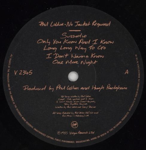 Phil Collins No Jacket Required - Shrink vinyl LP album (LP record) UK COLLPNO863369