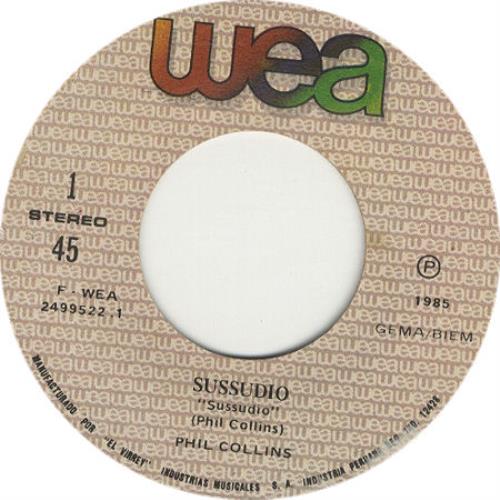 Phil Collins Sussudio 7" vinyl single (7 inch record / 45) Peruvian COL07SU279463