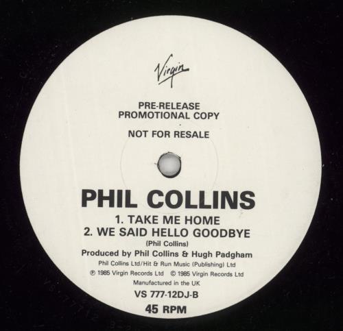 Phil Collins Take Me Home 12" vinyl single (12 inch record / Maxi-single) UK COL12TA566504