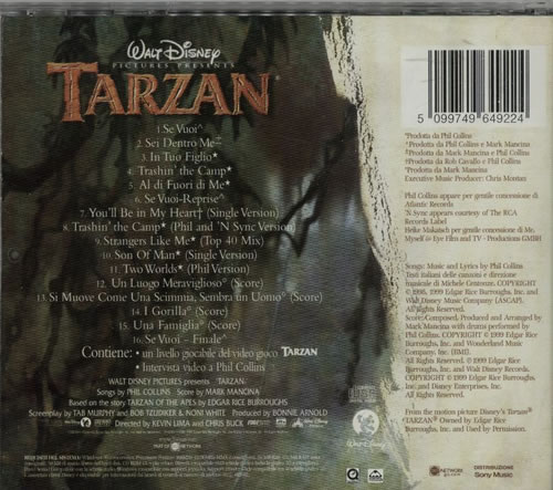 Phil Collins Tarzan - Colonna Sonora Originale CD album (CDLP) Italian COLCDTA626713