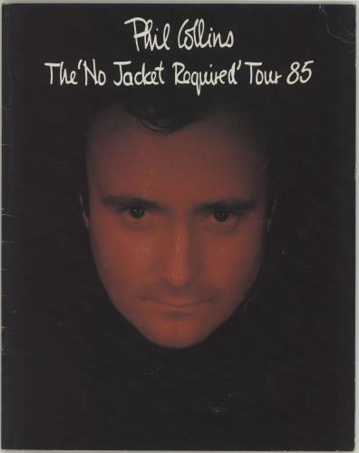 Phil Collins The No Jacket Required Tour 85 tour programme UK COLTRTH143369