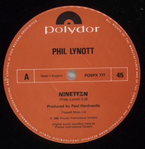Phil Lynott Nineteen 12" vinyl single (12 inch record / Maxi-single) UK LYN12NI37005