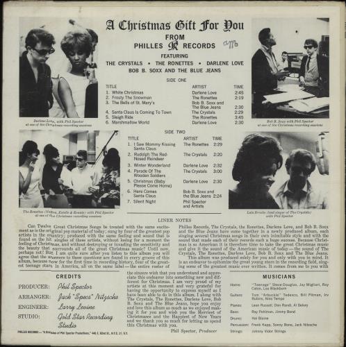 Phil Spector A Christmas Gift For You From Philles Records vinyl LP album (LP record) US PSPLPAC674359