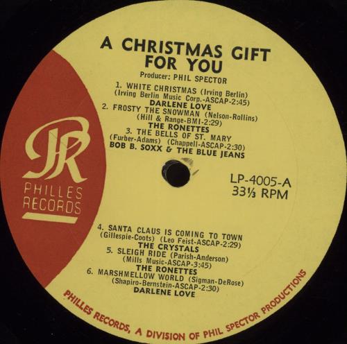 Phil Spector A Christmas Gift For You From Philles Records vinyl LP album (LP record) US PSPLPAC674359
