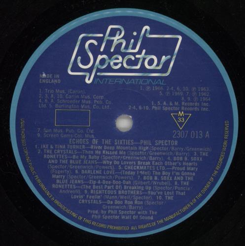 Phil Spector Echoes Of The 60's vinyl LP album (LP record) UK PSPLPEC454816