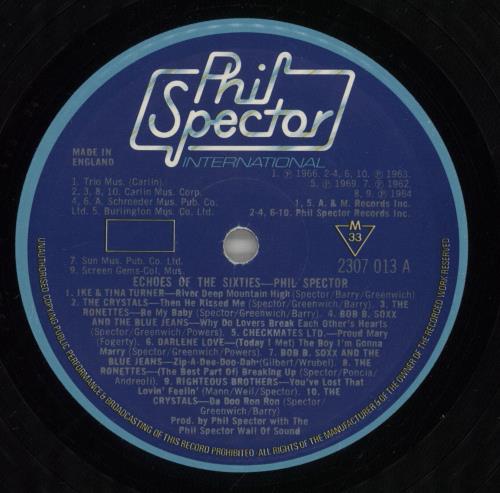 Phil Spector Echoes Of The 60's vinyl LP album (LP record) UK PSPLPEC707298